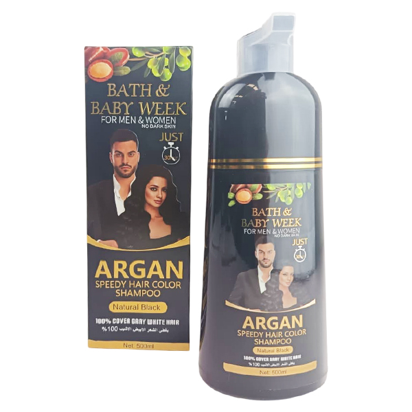 Shampoo con tinte con extracto de argan Bath & Baby Week
