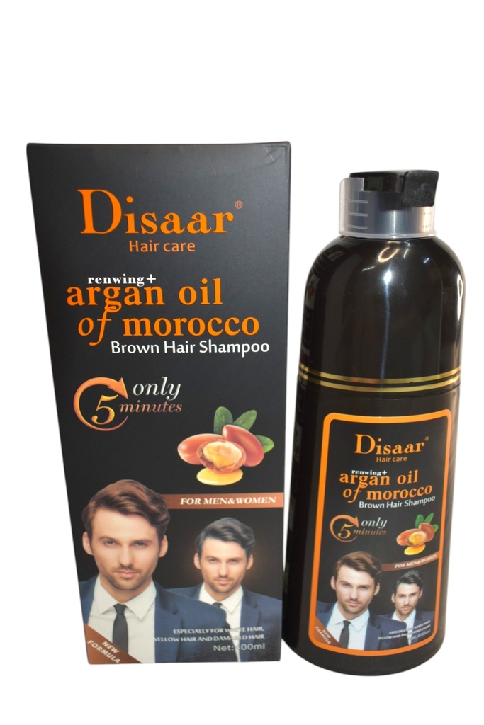 Shampoo con Tinte para Cabello Castaño Con Extracto de Aceite de Árgan Disaar