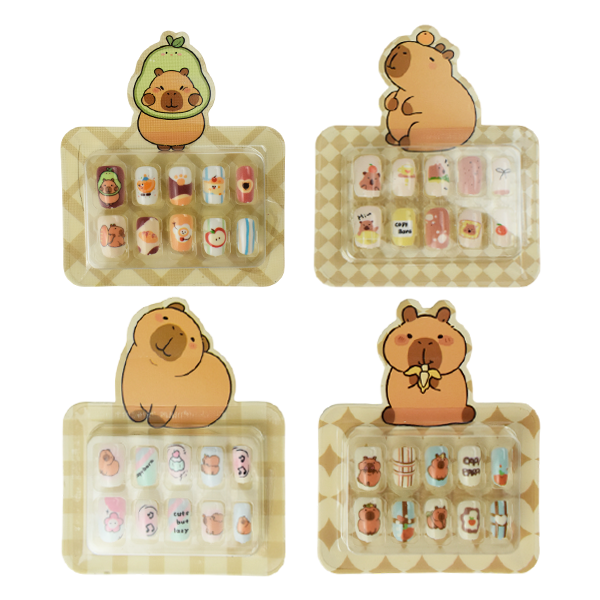 Set de uñas press on para niña diseño CAPI BARA SURTIDO