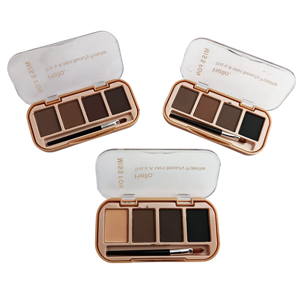 Paleta de sombras de ojos con tonos tierra de 4 colores - Miss Fon