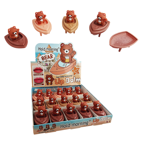 Balsamo para Labios en presentación de Barco con Oso de Hold Morning