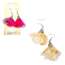 [108052] Aretes con Diseño de Flores en Colores Surtidos Fashion Jewerly