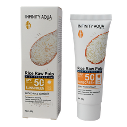 [6810002416235] Protector solar con pulpa de arroz crudo 40G. INFINITY AQUA