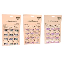 [OY015] Decoración para uñas empaque rosado nails swaski