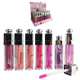 [6977017882599] Brillo labial con gliter con ácido hialirónico anti agua de Meike Glamour