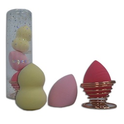 [6991199001944] Set de Esponjas de 3 pcs en Presentacion Con Base de Dorada