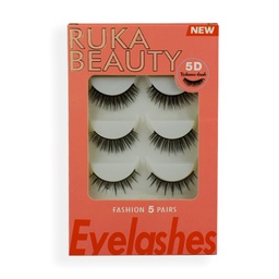Set de pestañas de 5 pares 5D - Ruka Beauty